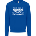 Awesome Coach Rugby Football Tennis Kids Sweatshirt Jumper Royal Blue