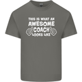 Awesome Coach Rugby Football Tennis Kids T-Shirt Childrens Charcoal