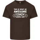 Awesome Coach Rugby Football Tennis Kids T-Shirt Childrens Chocolate