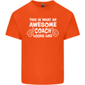 Awesome Coach Rugby Football Tennis Kids T-Shirt Childrens Orange