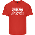 Awesome Coach Rugby Football Tennis Kids T-Shirt Childrens Red