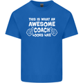 Awesome Coach Rugby Football Tennis Kids T-Shirt Childrens Royal Blue