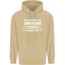Awesome Coach Rugby Football Tennis Mens 80% Cotton Hoodie Sand