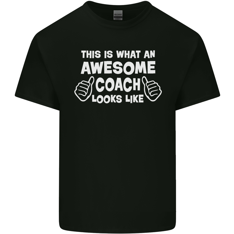 Awesome Coach Rugby Football Tennis Mens Cotton T-Shirt Tee Top Black