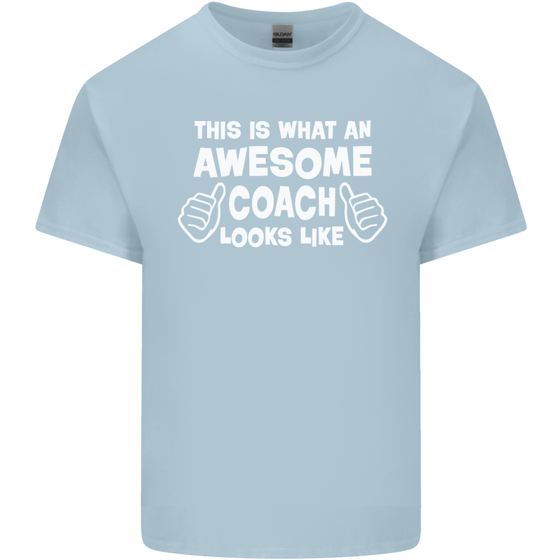 Awesome Coach Rugby Football Tennis Mens Cotton T-Shirt Tee Top Light Blue