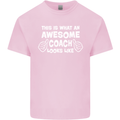 Awesome Coach Rugby Football Tennis Mens Cotton T-Shirt Tee Top Light Pink