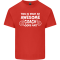 Awesome Coach Rugby Football Tennis Mens Cotton T-Shirt Tee Top Red