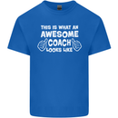 Awesome Coach Rugby Football Tennis Mens Cotton T-Shirt Tee Top Royal Blue