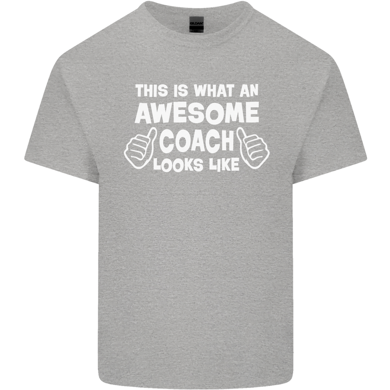 Awesome Coach Rugby Football Tennis Mens Cotton T-Shirt Tee Top Sports Grey
