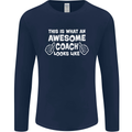 Awesome Coach Rugby Football Tennis Mens Long Sleeve T-Shirt Navy Blue