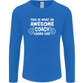 Awesome Coach Rugby Football Tennis Mens Long Sleeve T-Shirt Royal Blue
