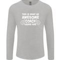 Awesome Coach Rugby Football Tennis Mens Long Sleeve T-Shirt Sports Grey