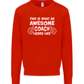 Awesome Coach Rugby Football Tennis Mens Sweatshirt Jumper Bright Red