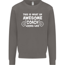 Awesome Coach Rugby Football Tennis Mens Sweatshirt Jumper Charcoal