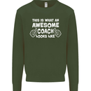 Awesome Coach Rugby Football Tennis Mens Sweatshirt Jumper Forest Green