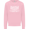 Awesome Coach Rugby Football Tennis Mens Sweatshirt Jumper Light Pink