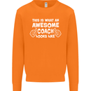 Awesome Coach Rugby Football Tennis Mens Sweatshirt Jumper Orange