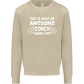 Awesome Coach Rugby Football Tennis Mens Sweatshirt Jumper Sand