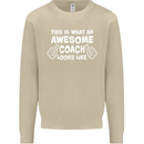 Awesome Coach Rugby Football Tennis Mens Sweatshirt Jumper Sand