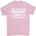 Awesome Coach Rugby Football Tennis Mens T-Shirt Cotton Gildan Light Pink