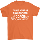 Awesome Coach Rugby Football Tennis Mens T-Shirt Cotton Gildan Orange