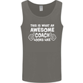 Awesome Coach Rugby Football Tennis Mens Vest Tank Top Charcoal