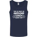 Awesome Coach Rugby Football Tennis Mens Vest Tank Top Navy Blue