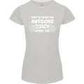 Awesome Coach Rugby Football Tennis Womens Petite Cut T-Shirt Sports Grey