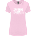 Awesome Coach Rugby Football Tennis Womens Wider Cut T-Shirt Light Pink