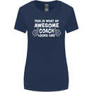 Awesome Coach Rugby Football Tennis Womens Wider Cut T-Shirt Navy Blue