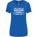 Awesome Coach Rugby Football Tennis Womens Wider Cut T-Shirt Royal Blue