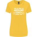 Awesome Coach Rugby Football Tennis Womens Wider Cut T-Shirt Yellow
