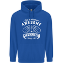 Awesome Cyclist Looks Like This Cycling Childrens Kids Hoodie Royal Blue