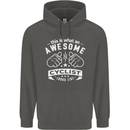 Awesome Cyclist Looks Like This Cycling Childrens Kids Hoodie Storm Grey