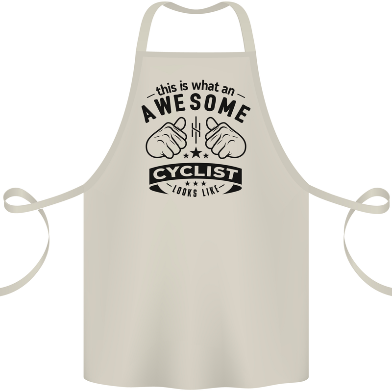 Awesome Cyclist Looks Like This Cycling Cotton Apron 100% Organic Natural