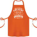 Awesome Cyclist Looks Like This Cycling Cotton Apron 100% Organic Orange