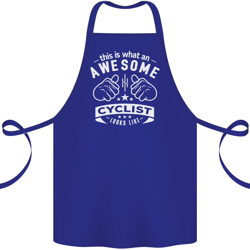 Awesome Cyclist Looks Like This Cycling Cotton Apron 100% Organic Royal Blue