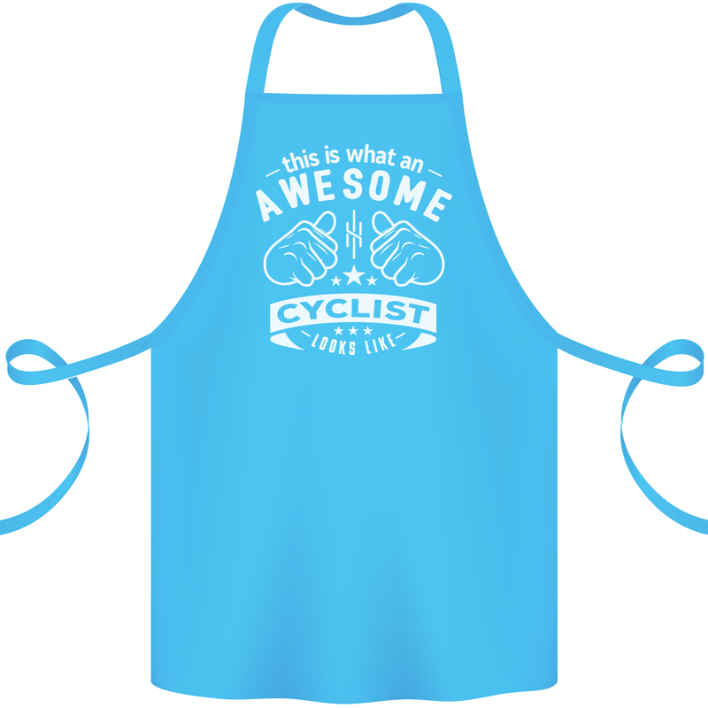 Awesome Cyclist Looks Like This Cycling Cotton Apron 100% Organic Turquoise