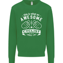 Awesome Cyclist Looks Like This Cycling Kids Sweatshirt Jumper Irish Green