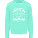 Awesome Cyclist Looks Like This Cycling Kids Sweatshirt Jumper Peppermint