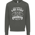 Awesome Cyclist Looks Like This Cycling Kids Sweatshirt Jumper Storm Grey