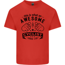 Awesome Cyclist Looks Like This Cycling Kids T-Shirt Childrens Red