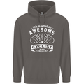 Awesome Cyclist Looks Like This Cycling Mens 80% Cotton Hoodie Charcoal