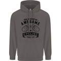 Awesome Cyclist Looks Like This Cycling Mens 80% Cotton Hoodie Charcoal