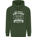 Awesome Cyclist Looks Like This Cycling Mens 80% Cotton Hoodie Forest Green