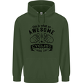 Awesome Cyclist Looks Like This Cycling Mens 80% Cotton Hoodie Forest Green