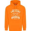 Awesome Cyclist Looks Like This Cycling Mens 80% Cotton Hoodie Orange