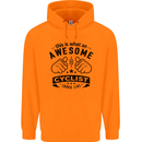 Awesome Cyclist Looks Like This Cycling Mens 80% Cotton Hoodie Orange