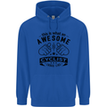 Awesome Cyclist Looks Like This Cycling Mens 80% Cotton Hoodie Royal Blue