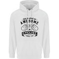 Awesome Cyclist Looks Like This Cycling Mens 80% Cotton Hoodie White
